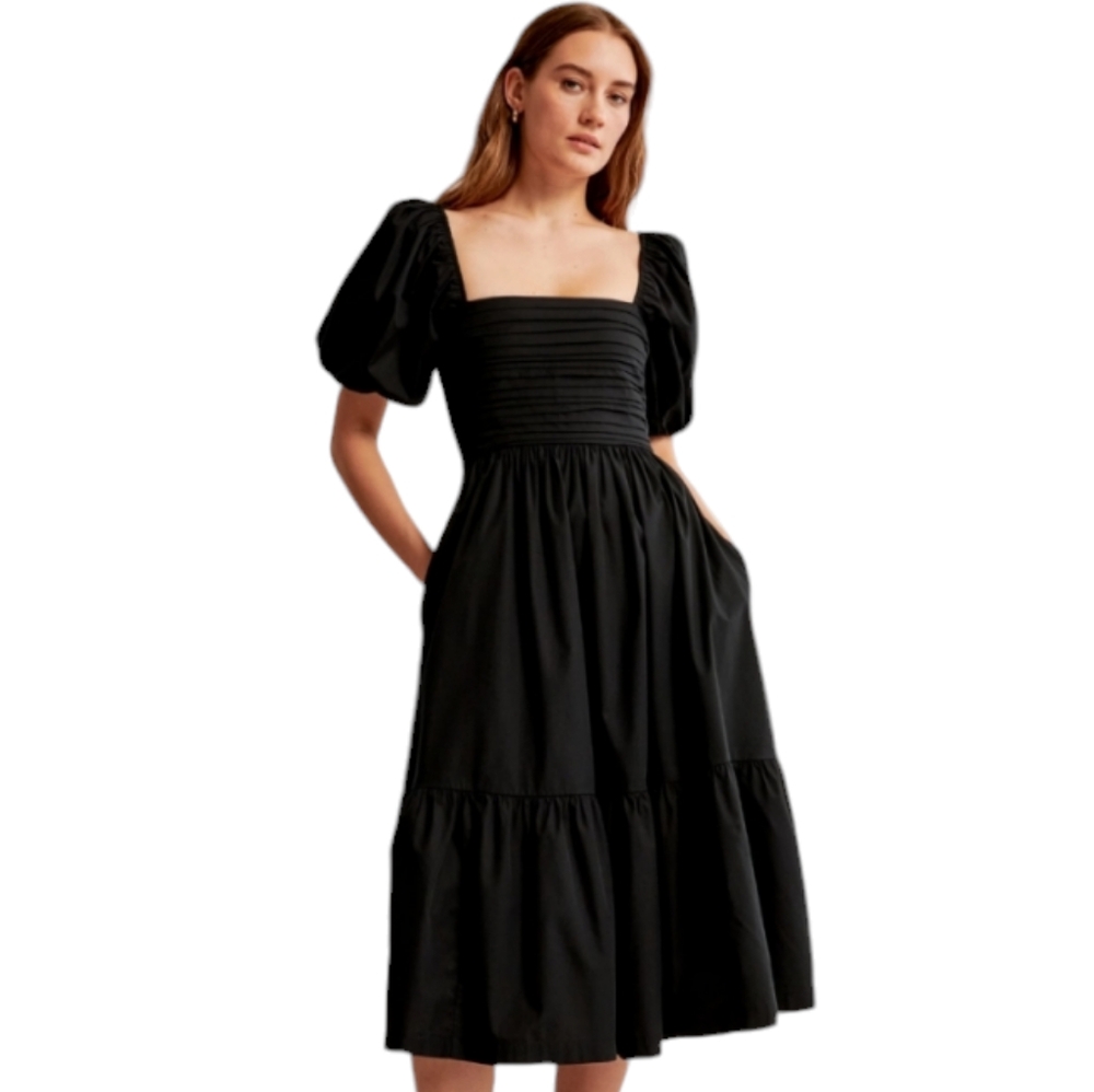 Abercrombie & Fitch Black Emerson Dress Women Size XSP Extra Small Petite Pocket